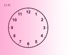 Subtraction Clock (11-N)