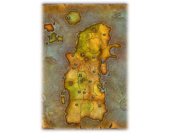 world of warcraft maps kalimdor