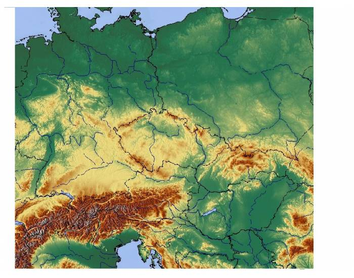 Geografska Karta Srednje Europe Karta Greb Mape | Gift Shop