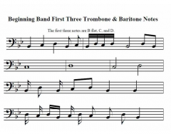 Trombone - 1st 3 Band Notes
