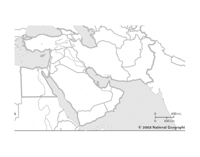 Middle East Geography Physical Features Quiz