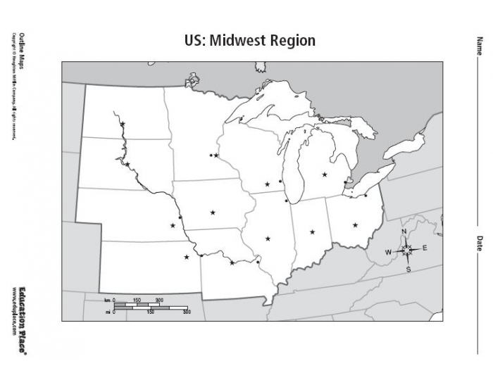 Free Printable Midwest States And Capitals Worksheet Free Printable Midwest States And Capitals Worksheet