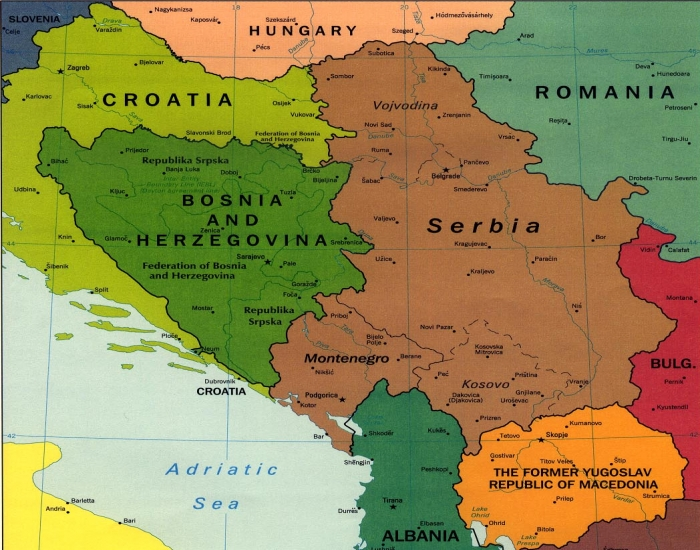 Szerbia szomszédai és azok fővárosai Quiz