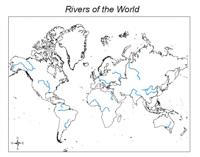 World Map Worksheet Rivers Rivers of the World (Mrs. Cash & Banks 3rd grade) — Printable Worksheet