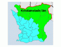 Swedish province Kristianstad Län - Municipalitys