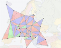 Europe capitals triangles