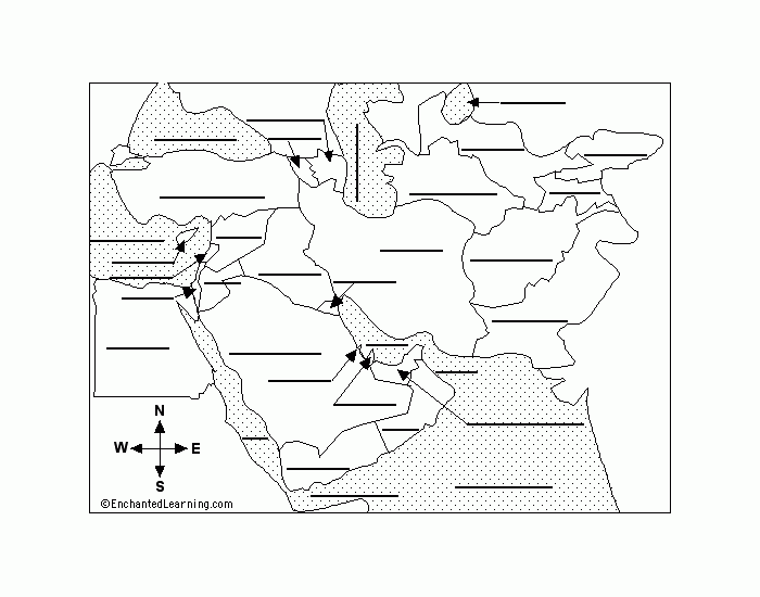 Middle East Practice Map Quiz