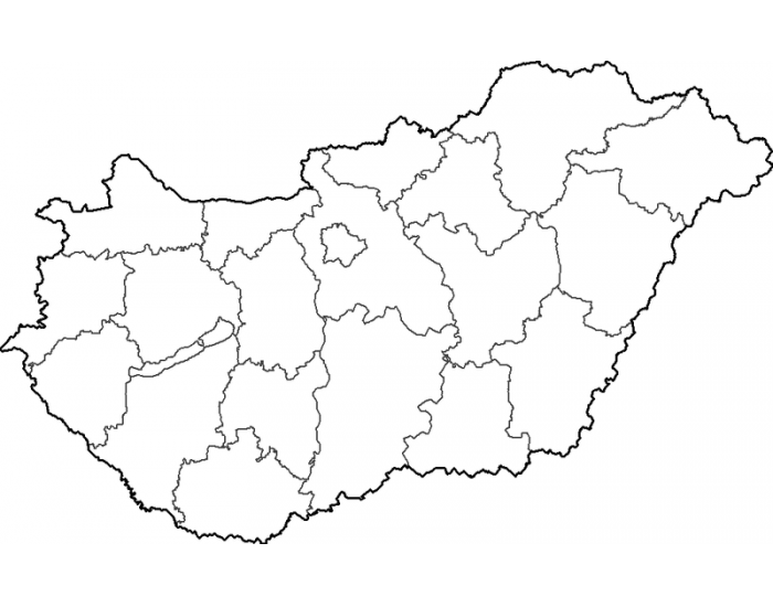 magyarország megyéi és megyeszékhelyei vaktérkép