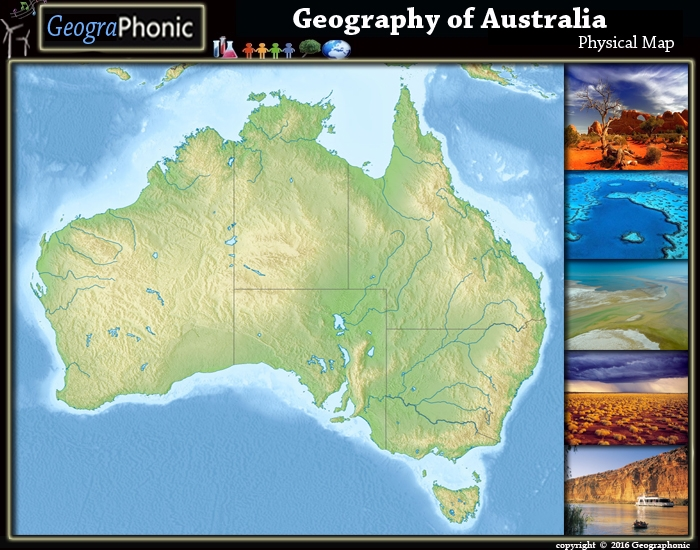 australian physical map