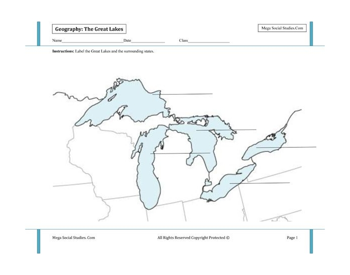 Great Lakes Map Quiz Great Lakes Map Quiz