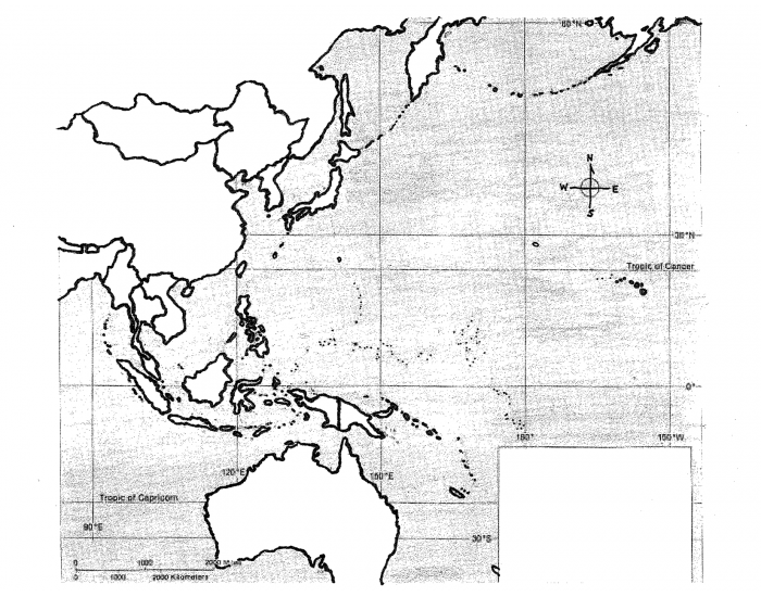 Pacific Map Draw Map of the Pacific — Printable Worksheet