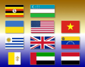 Borders along flags (U-Y)