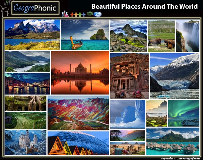 beautiful places around the world collage