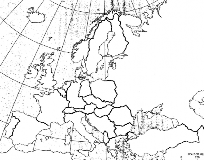 Cold War Map Colorless Cold War Map Quiz