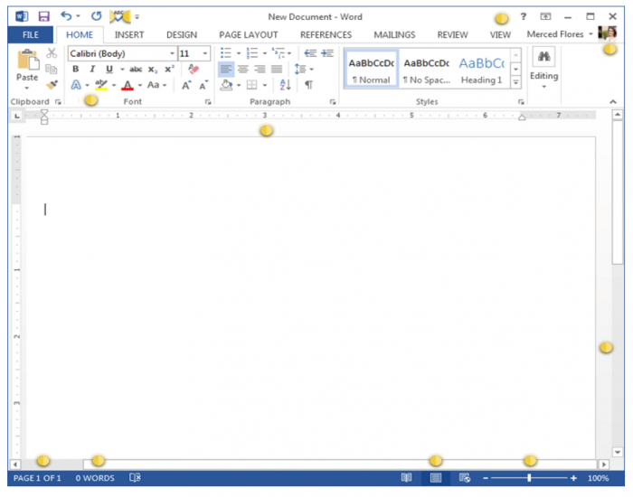 Microsof Word Interface Microsoft Word Interface Quiz