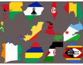 Flag maps Africa part 4
