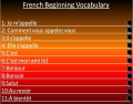French Beginning Vocabulary