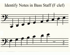 Identify Notes in Bass Staff (F clef)