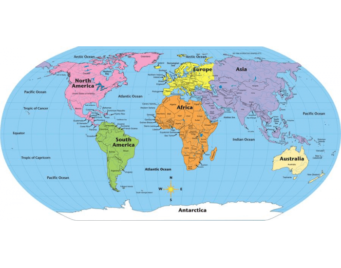 Regions Map Printable Worksheet