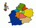 Municipal districts (stadsdelar) of Malmö, Sweden
