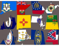 Flag maps North american states part 2