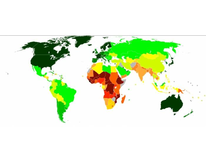 World Status Map World Map developing status Quiz