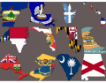 Flag maps North american states part 1