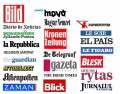 European newspapers (logos)