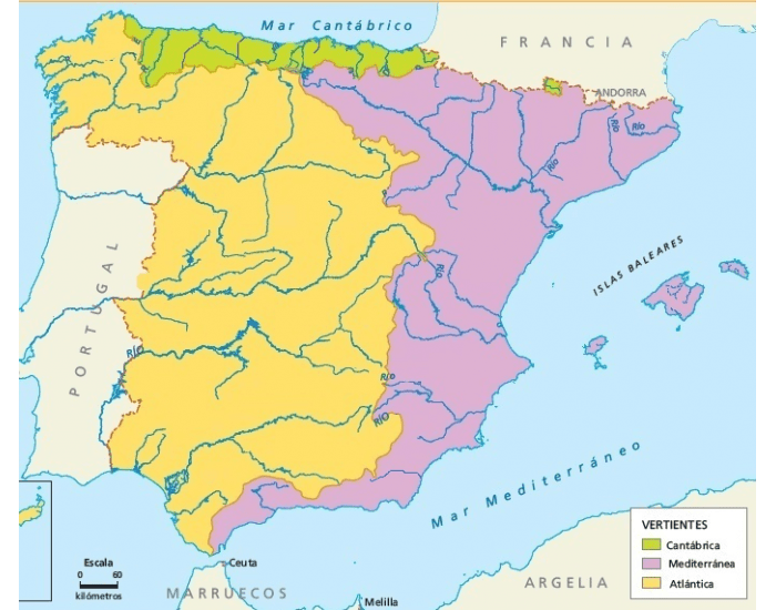 Ríos de España. Cuarto de primaria Quiz