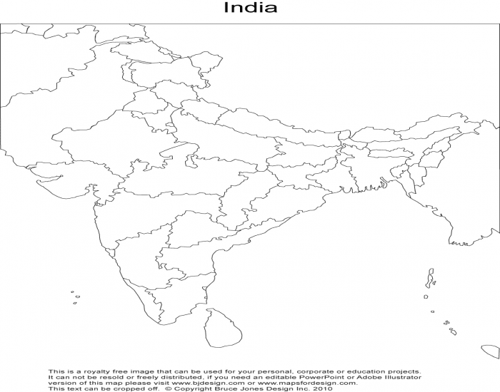 physical map of india area Quiz