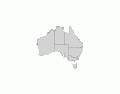 Australia- States, Cities, Water Bodies