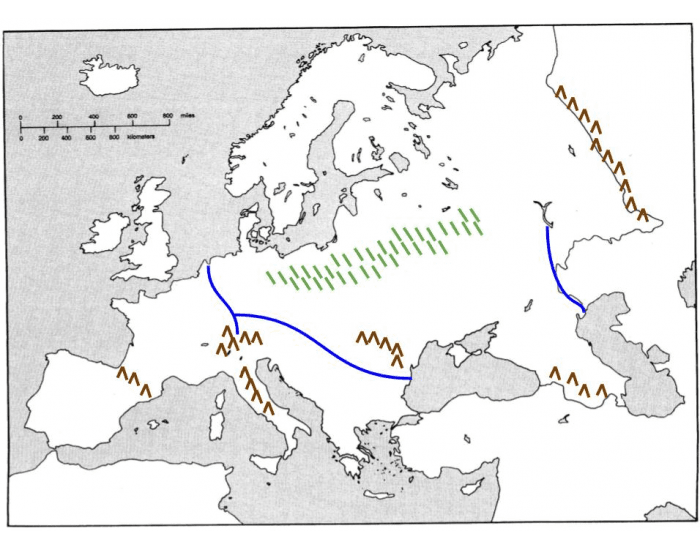 Physical Features of Europe Map Quiz Study Game — Printable Worksheet