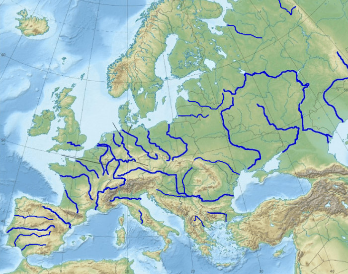 Evropa - reke Quiz
