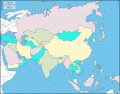 Harta politica a Asiei (clasa VII-a)