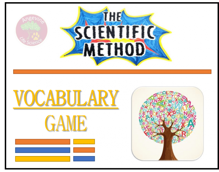 The Scientific Method Vocabulary Game