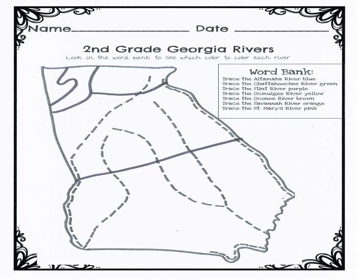 Georgia Rivers Worksheet Georgia Rivers Quiz