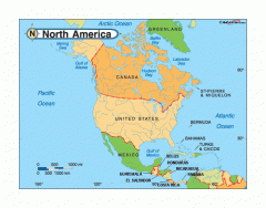 Largest Administrative Division of the Countries of North America
