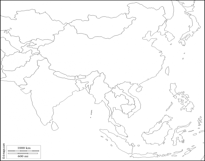 Länder & Meeresteile Asien Quiz