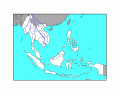 Jugoistočna Azija- fizičko-geografska karta