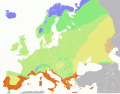 zone de vegetație din Europa (Cls. VI)
