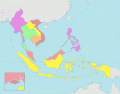 Jugoistočna Azija- politička karta