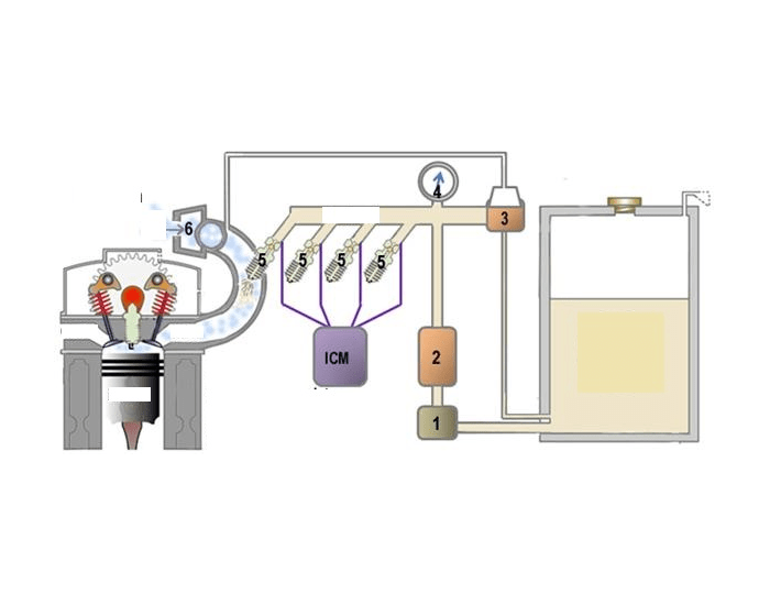 Electronic Fuel Injection System with engine parts Quiz
