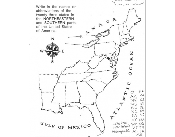 Nese Map NE/SE Combo Review Quiz