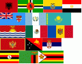 Flags with a bird
