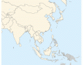 Asia map for quiz