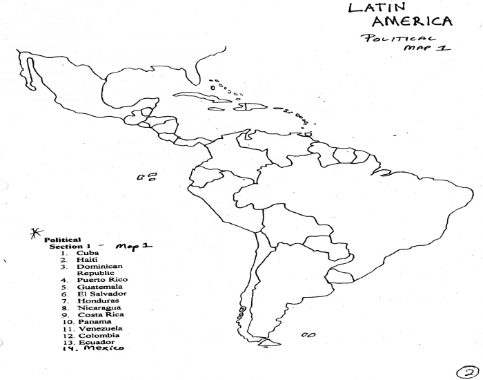 latin political map 2 Quiz