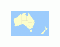 Australia and New Zealand Physical Map