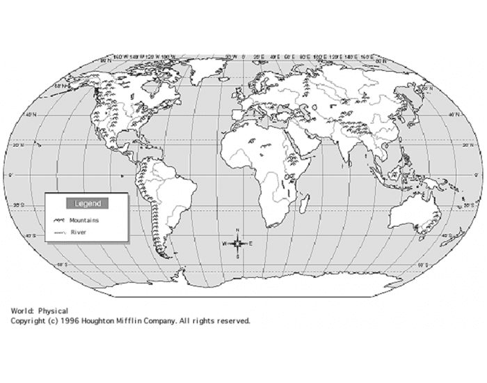 world physical map Quiz