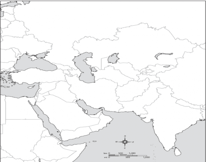 Political map - Southwest & Central Asia Quiz