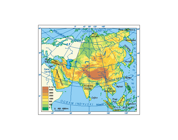 Azja 1:40000000 - Test Cz.1 Quiz